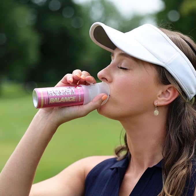All New 3 Liter Boost Oxygen (6 Pack, Natural) Supplemental Oxygen to Go | All-Natural Respiratory Support for Health, Wellness, Performance, Recovery and Altitude (Pink Grapefruit, 1 Pack)