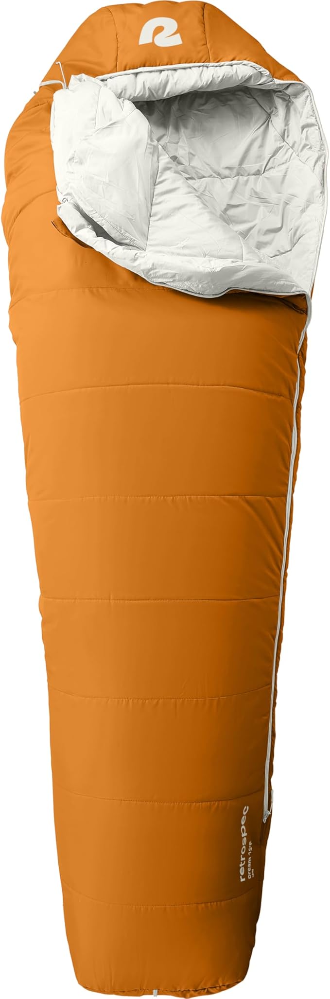 Retrospec Dream Mummy Sleeping Bag - 5, 15, & 30°F Cold Weather Camping & Travel Essential Gear with Water - Resistant Shell & Synthetic Fill - Zippered Pocket & Stuff Sack