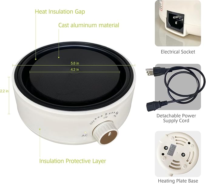 Mini Hot Plate, Electric Stove - 500w Hot Plate, Small Electric Stove, Perfect Size For Moka Pot, Making tea And More, Suitable For Kitchen, RV Camping, Outdoor Use