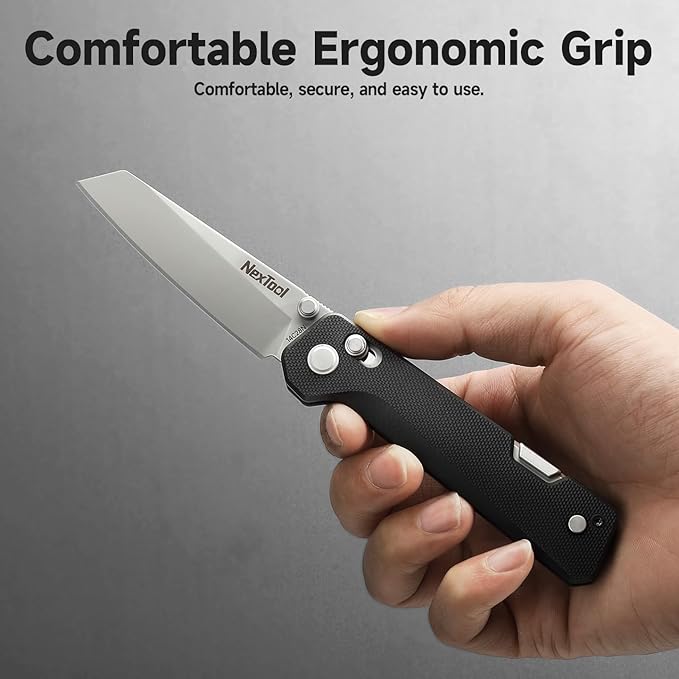 NEXTOOL Knight K40 Folding Pocket Knife,EDC Multitool with 3" 14C28N Steel Blade and G10 Handle,Axis Lock,Bits Adjustable to 90°and 180°,Multi tool knife for Cmping,Hiking,Survival,Gifts for Men