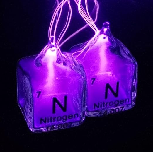 8pcs Rare Gas Glass Cube 10mm, Hydrogen Nitrogen Oxygen Helium Neon Argon Krypton Xenon, 99.999% High Purity, Scientific Laboratory Material, Periodic Table of Elements, Element Enthusiast Collection