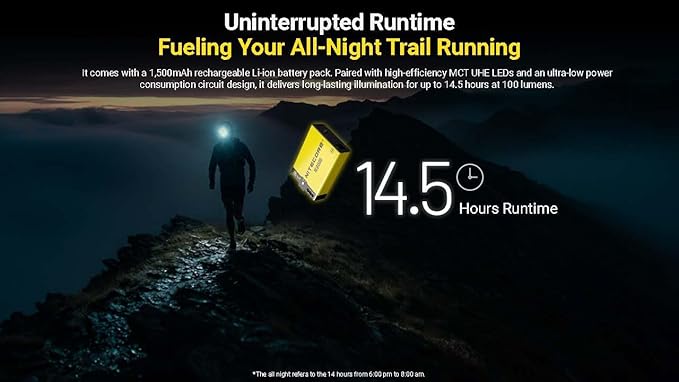 Nitecore UT27 MCT Pro 800 Lumen Running Headlamp USB-C Rechargeable Dual Power with 3 Color Temperatures Red Light Lightweight Trail Hiking Camping Sticker (Black)