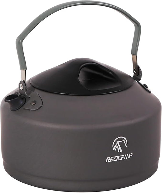 REDCAMP Outdoor Camping Kettle, 0.9L Aluminum Water Pot with Carrying Bag, Portable Camp Tea Kettle Coffee Pot for Camping Hiking Picnic