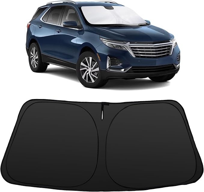 Windshield Sun Shade Accessories Compatible with 2018 2019 2020-2026 Chevy Equinox for Foldable Sunshade Sun Visor Blocks UV