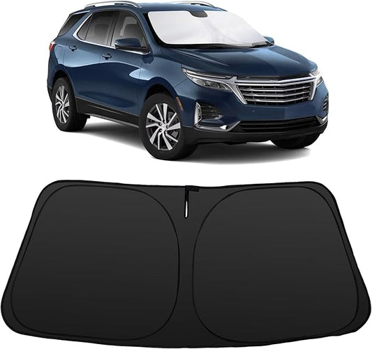 Windshield Sun Shade Accessories Compatible with 2018 2019 2020-2026 Chevy Equinox for Foldable Sunshade Sun Visor Blocks UV