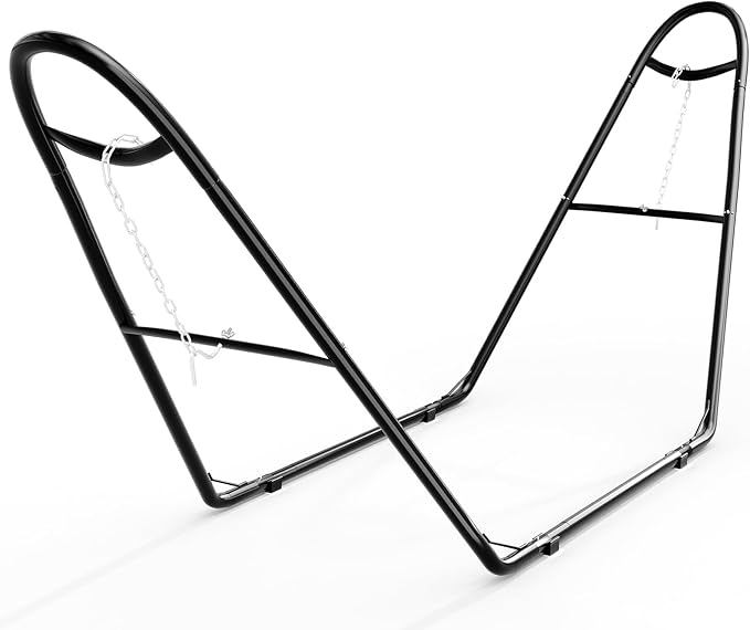 Garvee Universal Double Hammock Stand, 550-Pound Capacity, Heavy-Duty Hammock Stand for Outside, Fits 9 to 14 Foot Hammocks, Black