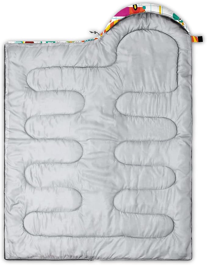 QOOMO Axolotl Cute Camping Sleeping Bags,3 Season Warm & Cool Weather,Lightweight,Waterproof Sleeping Bags for Adults & Kids,Traveling,and Outdoors