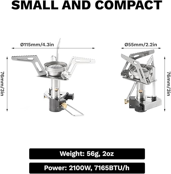Fire-Maple Torch Gas Stove – Ultralight Backpacking Camping Stove, Built-in Piezo Ignition, Stainless Steel & Aluminum Alloy, Compact & Portable, Ideal for Hiking & Outdoor Cooking