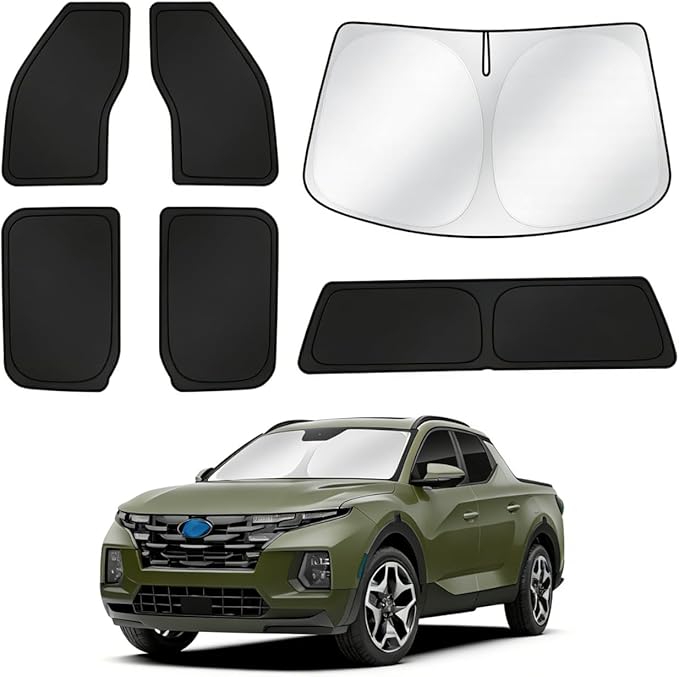 T TGBROS Windshield Sun Shade for Ford F150 2015 2016 2017 2018 2019 2020 Car Window Shades Thicken UV Block and Blackout Privacy Foldable Sunshades 6PCS Accessories Keep Cool Sun Visor Covers