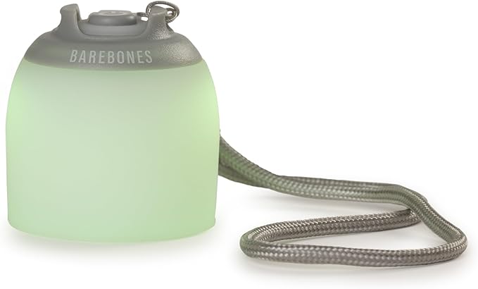 Barebones Multi-Color Mini Light - Compact Rechargeable LED Lantern with Magnetic Base, Silicone Lens, and 8" Lanyard for Camping, Backpacking, and Outdoor Adventures