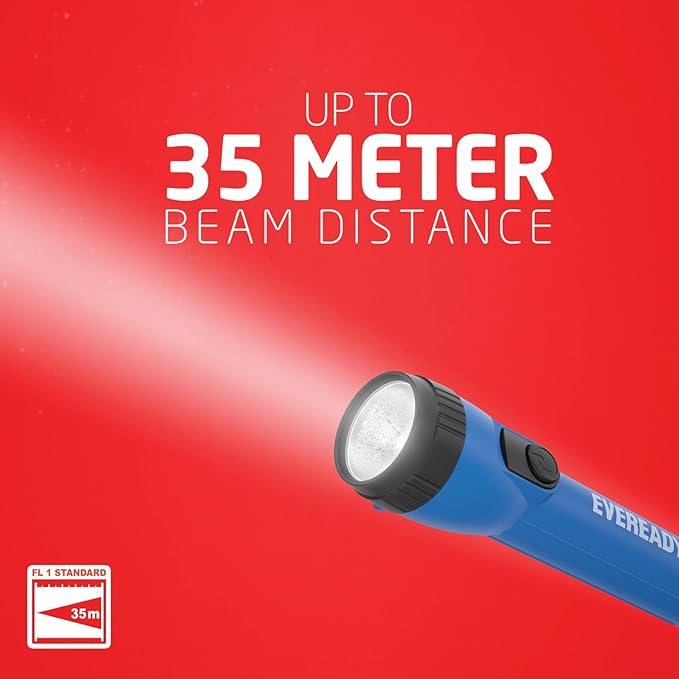 Eveready LED Flashlight Bright Reliable Flashlights for General Purpose, Great for Camping, Car, Emergency Storm Power Outage Handheld Flashlight (Batteries Included)
