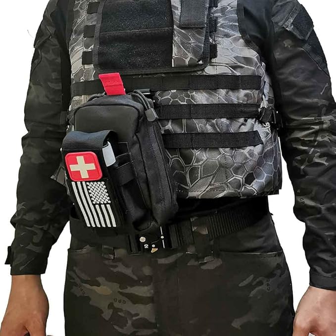 Tactical Ifak Trauma Kit Emergency First Aid Stop The Bleed Ifak Refill, Ifak Med Kit Trauma Refill Military Medical Supplies Kit Pack for Duty Belt