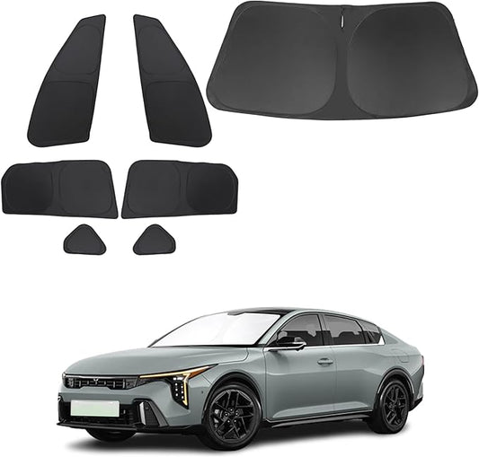 TINGLU Window Shades for Kia K4 2025 2026 Accessories Car Side Full Windows Rear Triangular Windshield Sun Shade Sun UV Rays & Privacy Protection for Camping 7PCS