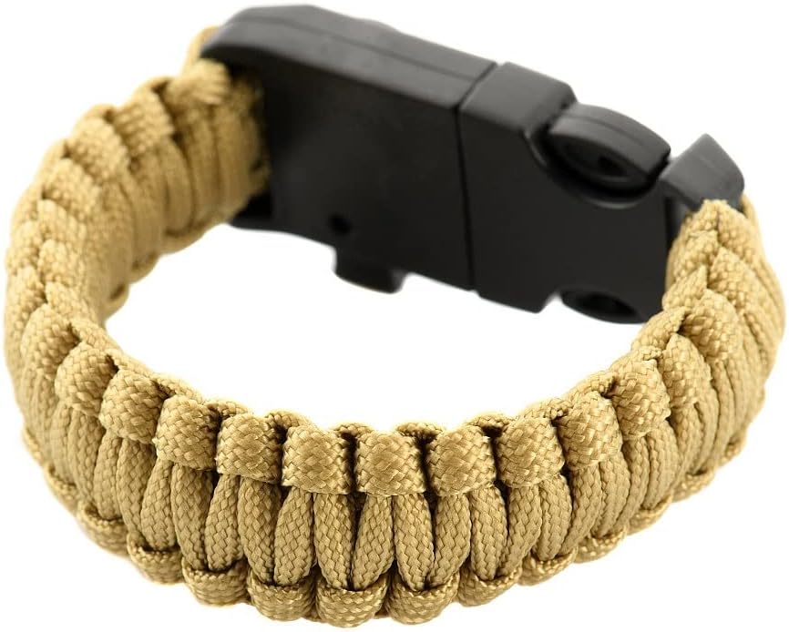 M-Tac Survival Paracord Bracelet - Cord 12 ft (144 Inch) - Tactical Emergency Cord Rope with Compass Whistle