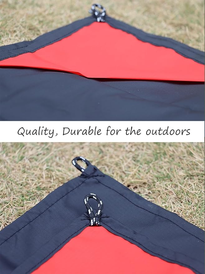 Orga'Neat Pocket Picnic Blanket, Sandproof Lightweight Pocket Camping Tarp, 55″x 39″ Foldable & Fits into Small Bag, Water Resistant Washable Quick Dry Compact Beach Mat for Outdoor Recreation