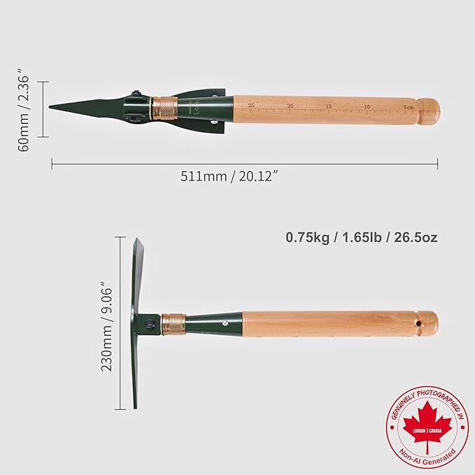 MASTIFF GEARS Folding Pick-Mattock & Pickaxe, WWII Inspired, 4.5mm 1050 High Carbon Steel, Premium Solid Wood, MOLLE Canvas Pouch, Emergency Safety Tool, Heavy Duty Camping Survival Gear