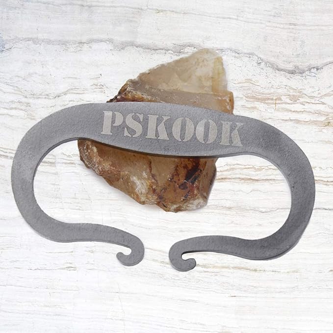 PSKOOK Flint and Steel Single High Carbon Steel Fire Striker English Flint Stone Emergency Jute Tinder Bushcraft