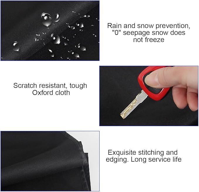 Car Rear Windshield Snow Cover, Oxford Fabric Vehicle Rear Window Snow Ice Protector with Elastic Strap, Automotive Back Window Frost Guard Sunshade, Universal for Most Sedan SUV