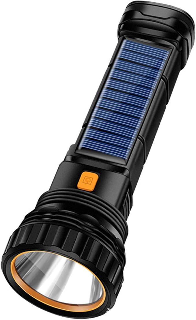 E-SHIDAI Solar Rechargeable Flashlight, Multi Function 1000 Lumens LED Flashlight with Emergency Strobe Light, Handheld LED Flashlights for Home Emergencies Camping