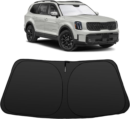 Windshield Sun Shade Fit for 2020 2021 2022 2023 2024 2025 Kia Telluride Accessories Sunshade Shield Blocker Fodable Sun Visor Protector