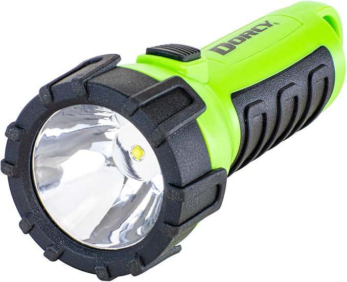 Dorcy 150 Lumen Floating Water Resistant LED Flashlight with Carabineer Clip, Neon Green (41-2513)