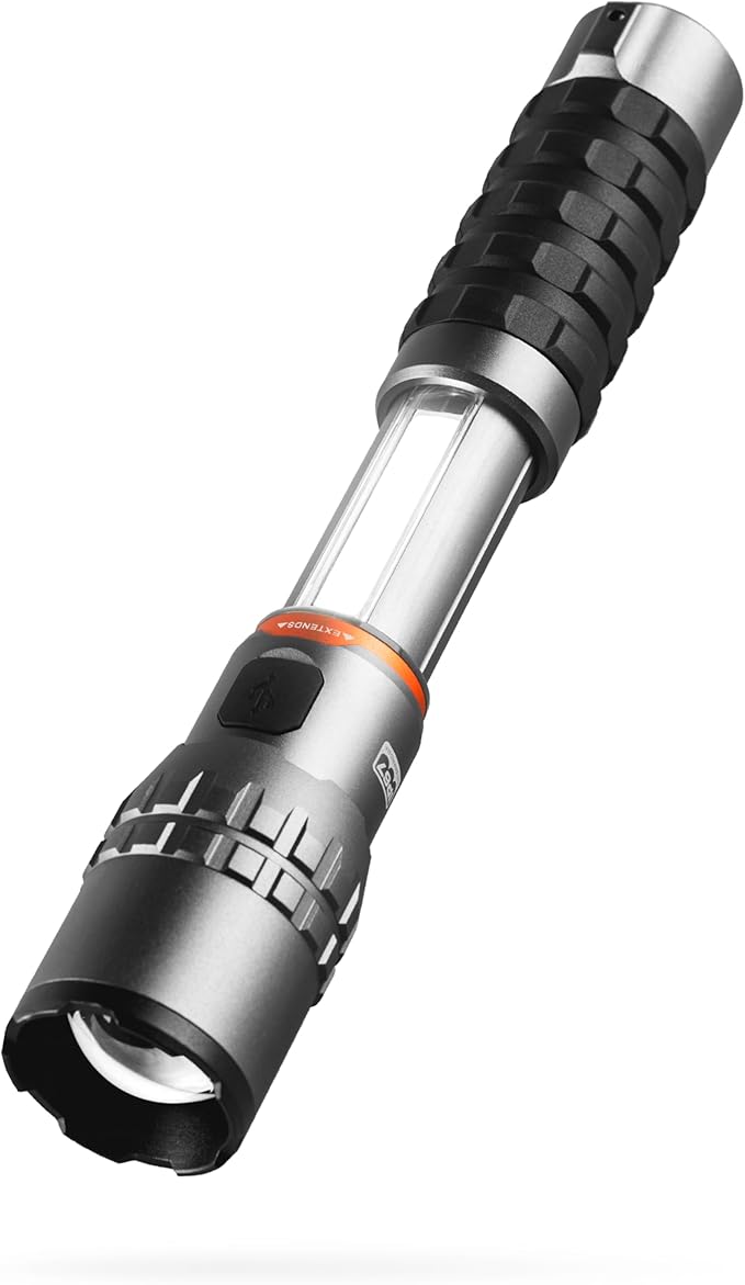 NEBO SLYDE KING Flashlight | High Lumens, Rechargeable COB Work Light & LED Flashlight, Waterproof, Magnetic Base, Great for Camping & Hunting, Includes Charging Cable