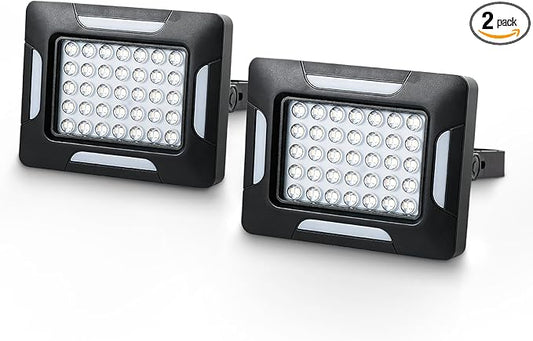 Solar Portable Camping Lights with Strong Magnets, dimmable, Solar Rechargable Camping Lantern, IP67 Waterproof, 5 Light Modes Portable Flood Light, Work Lights for Indoor Outdoor