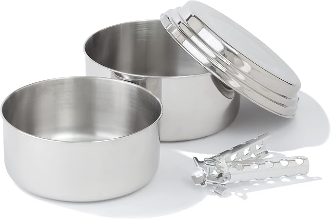 MSR Alpine 2 Stainless Steel Camping Pot Set