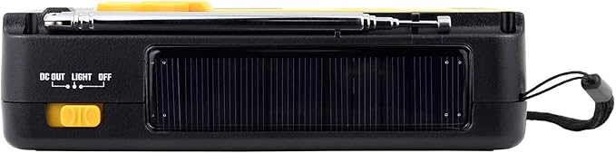 Kaito Voyager ECO Emergency Radio KA336 AM/FM NOAA Weather Alert 5-Way Powered Solar Crank Radio Receiver with LED Flashlight and USB Mobile Phone Charger Yellow