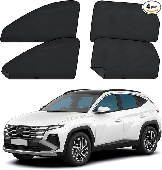 ZATOOTO Car Window Shades for Tucson 2021-2024, 4 Pcs Magnetic Car Window Covers - 100% Block Light Privacy Curtains, Side Window Sun Shade for Baby Breastfeeding, Sleeping, Camping