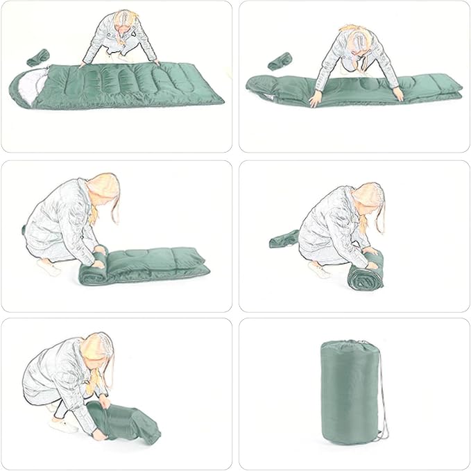 Wind Tour 3 Season Lightweight Waterproof Sleeping Bag Indoor & Outdoor for Hiking Backpacking Camping Traveling