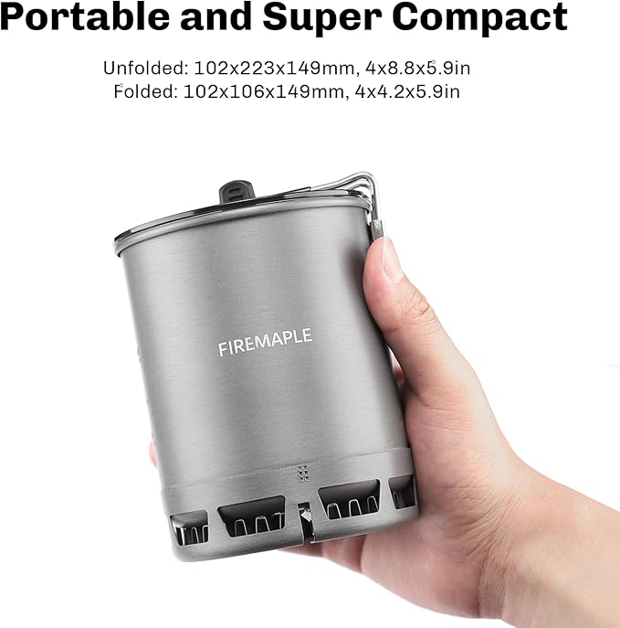 Fire-Maple Petrel Quickboil Pro Ultralight Cooking System – Compact & Fast-Boiling Backpacking Stove Pot Set, Ideal for Hiking, Solo Camping, Travelling, Hunting Trips, etc | FMC-G3