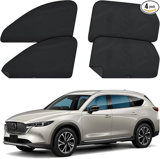 ZATOOTO Car Window Shades for CX-5 2017-2024, 4 Pcs Magnetic Car Window Covers - 100% Block Light Privacy Curtains, Side Window Sun Shade for Baby Breastfeeding, Sleeping, Camping
