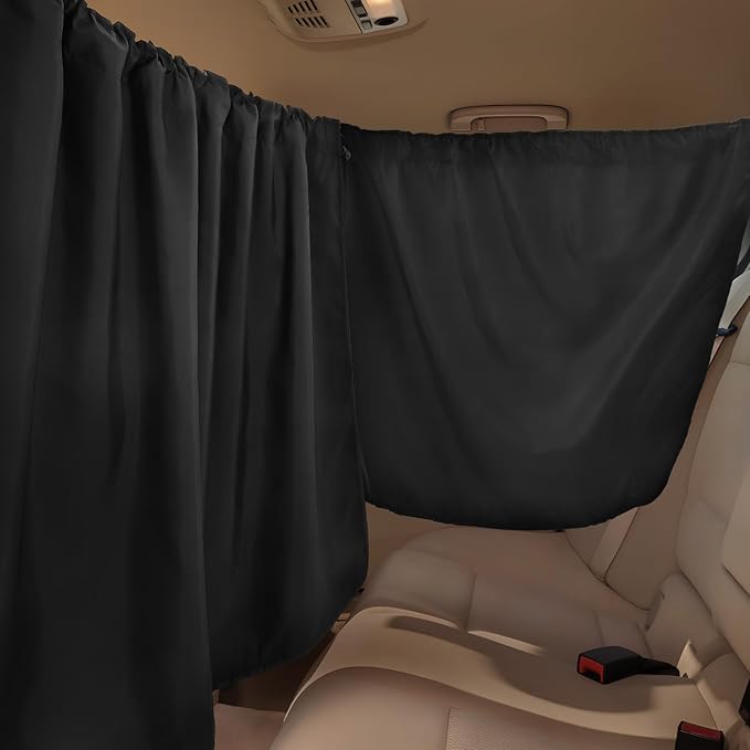 GLEAVI 3 Pcs Car Privacy Curtains: Car Window Shades - 95% Light Blocking Sunshades for SUV Truck Window Covers for Sleeping Camping Travel