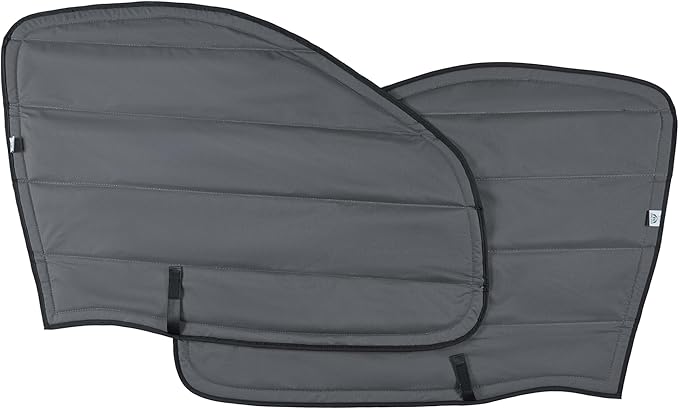 Magnetic Insulated Front Door Window Covers (Pair) for 2014–2026 RAM ProMaster Vans, Blackout Privacy Sun Shades for Stealth Camping – Dark Gray