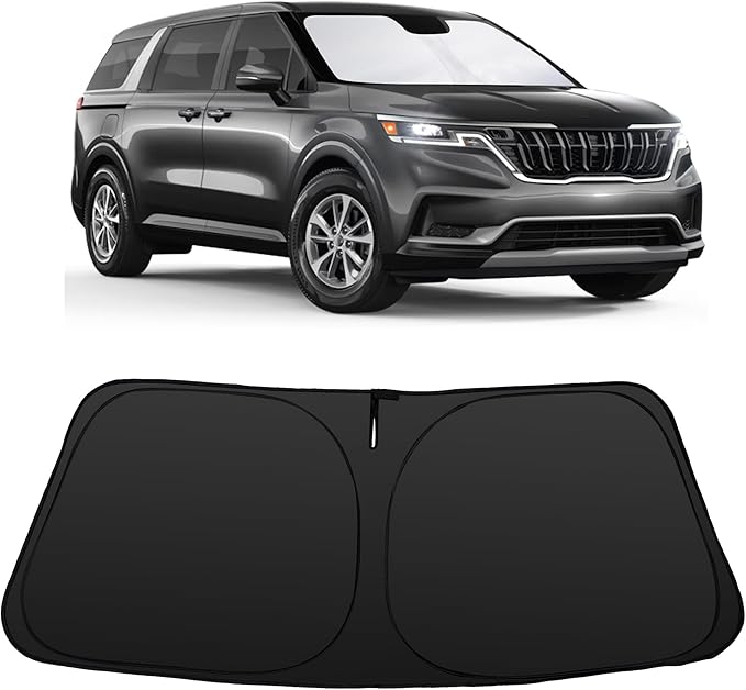 Windshield Sun Shade Accessories Compatible with Kia Carnival 2022-2026 2024 2023 for Foldable Sunshade Sun Visor Blocks UV