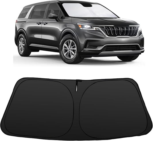 Windshield Sun Shade Accessories Compatible with Kia Carnival 2022-2026 2024 2023 for Foldable Sunshade Sun Visor Blocks UV