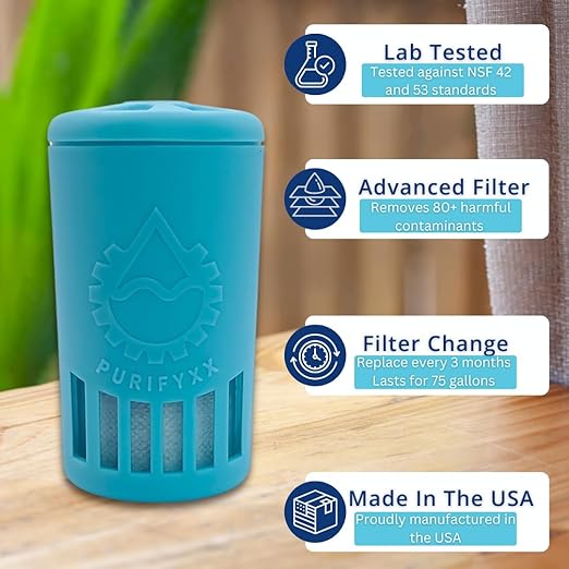 HydraTumbler | 40 oz Filtered Stainless Steel Tumbler | Includes 3-Month Water Filter | BPA-Free, Removes Lead, Chlorine, Arsenic, VOCs (Black, 40 OZ)
