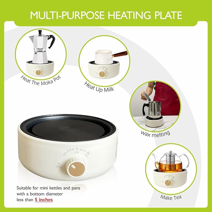 Mini Hot Plate, Electric Stove - 500w Hot Plate, Small Electric Stove, Perfect Size For Moka Pot, Making tea And More, Suitable For Kitchen, RV Camping, Outdoor Use