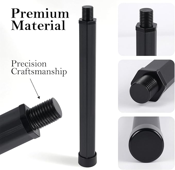 4 Pack Folding Camping Table Legs, 14" Aluminum Alloy Replacement Legs 26" & 30" Camping Tables, Black