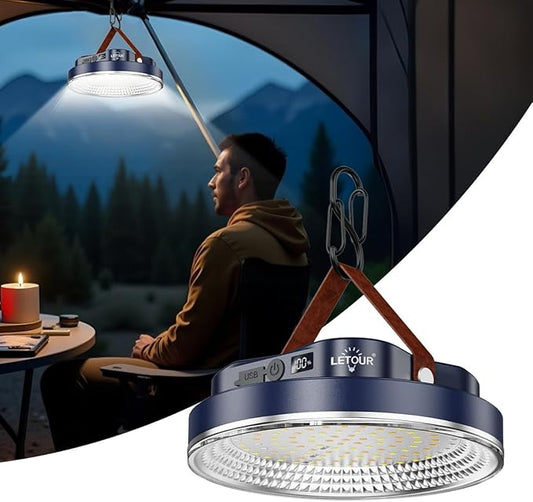 6000LM Flashlight Portable LED Camping Lantern Rechargeable Light 60W with Magnet , IPX4 Waterproof Tent Lights Power Failure Emergency Survival Kits Snowstorm