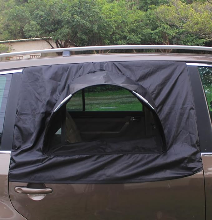 MC&SA Window Tent SUV Tent Screen Mesh Sun Shade Cover Sleep in Car Air Flow in Keep Bugs Out for Camping Road Trip
