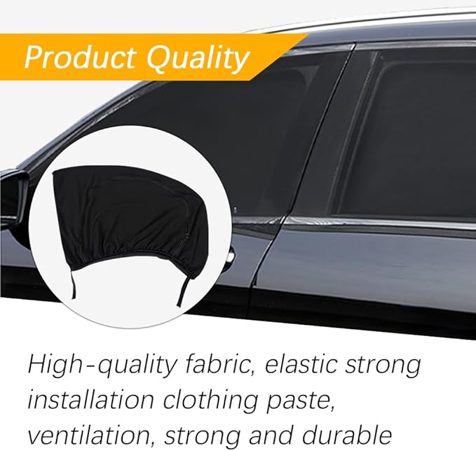 Car Window Shades with Zipper, Car Sun Shade, Universal Zipper Front and Rear Window Covers, Auto Accessories Breathable Mesh Side Window Sunshades Cover Fit for SUVs, Cars, Trucks (Front)