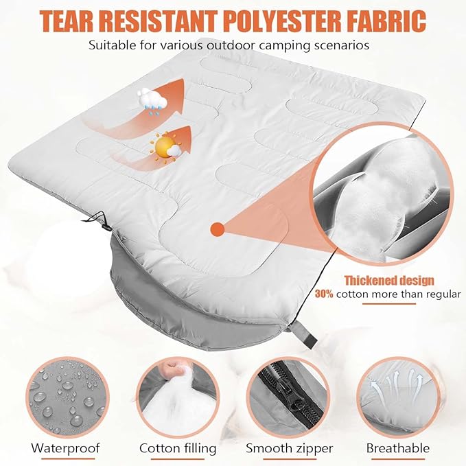 OBTANIM Sleeping Bags Portable Waterproof Camping Sleeping Bag for Adults Kids 4 Seasons Cold Weather or Warm Backpacking Hiking Travel Indoor Outdoor Use