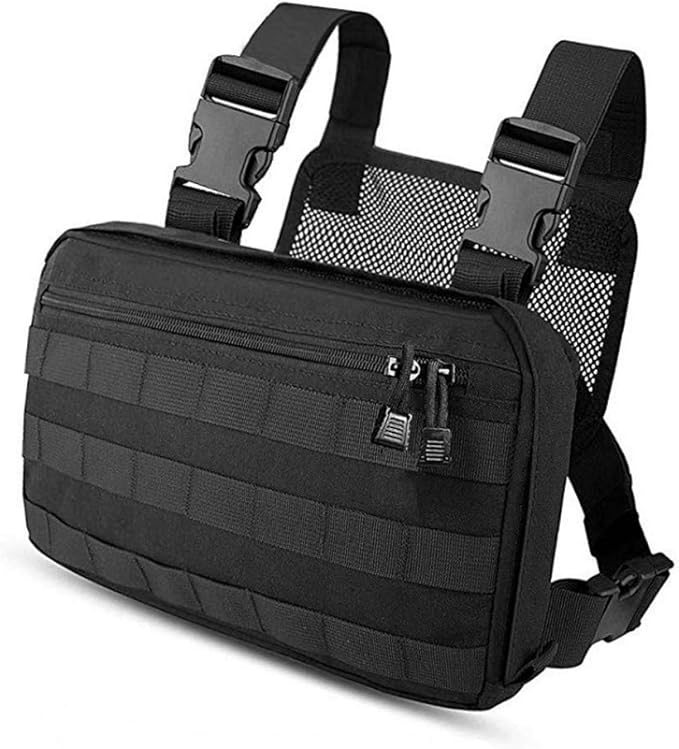 Croogo Universal Hands Free Radio Chest Rig Vest bag Harness Bag Rescue bag Front Pack Pouch Hip hop bag