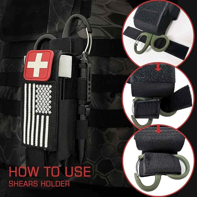 Upgrade 1000D Laser Cut Molle Tourniquet Holder, Heavy Duty Tactical Molle Tourniquet Pouch Holder
