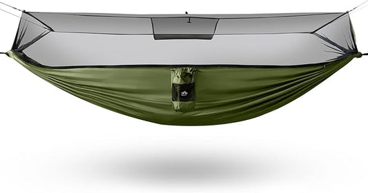 Night Cat Camping Hammock for 1 Person: Portable Hammock with Mosquito Net Lightweight for Backpacking Outdoor