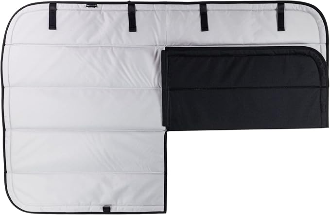 VanEssential Insulated Blackout Sliding Door Window Cover Designed for Ford Transit Van Year 2015 to Current with NO Plastic Trim - Cool Gray