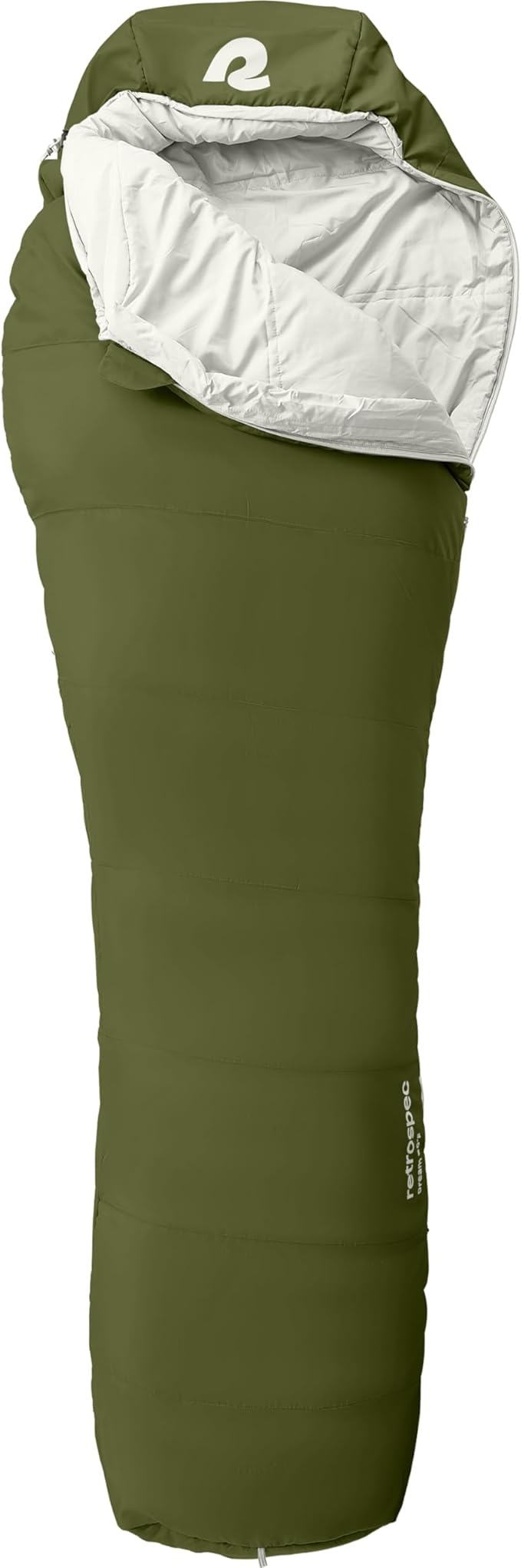 Retrospec Dream Mummy Sleeping Bag - 5, 15, & 30°F Cold Weather Camping & Travel Essential Gear with Water - Resistant Shell & Synthetic Fill - Zippered Pocket & Stuff Sack