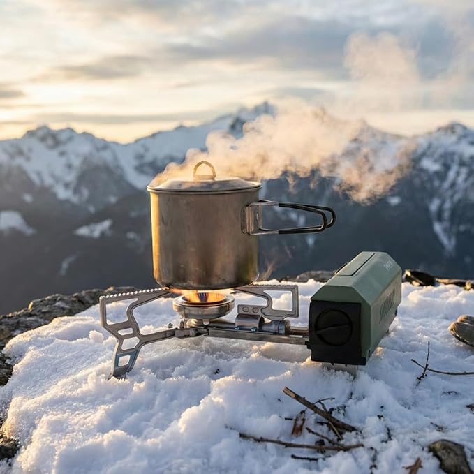 Portable Butane Gas Stove for Camping, Outdoor, and Indoor Cooking, Compact Lightweight Single Burner with Carrying Bag for Travel – by Altena